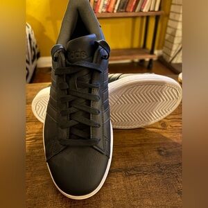 Adidas Grand Court 2.0 Black White Sneakers Men’s Size 8 NWT Classic (No Box)
